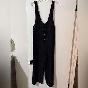 Melrose & Market Black Button Up Jumpsuit